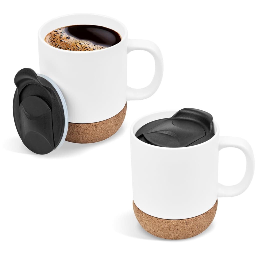 Serendipio Sienna Cork & Ceramic Sublimation Coffee Mug – 340ml thumbnail 5