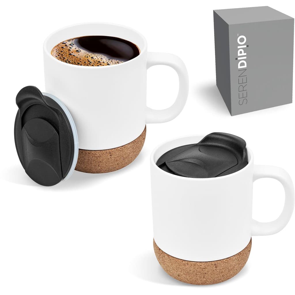 Serendipio Sienna Cork & Ceramic Sublimation Coffee Mug – 340ml thumbnail 8