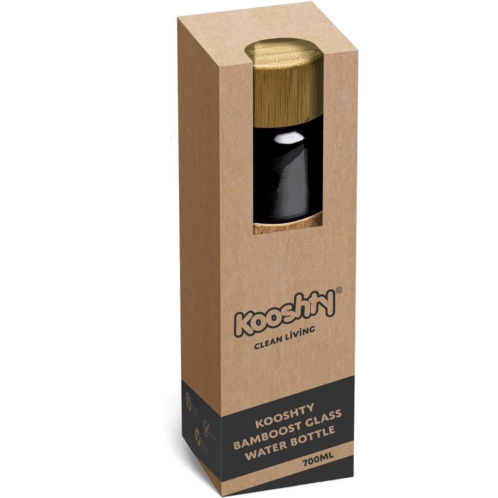 Kooshty Clear Bamboost Glass Water Bottle – 700ml