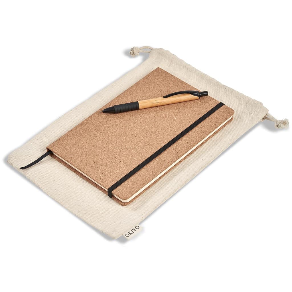 Okiyo Noto Cork & Bamboo Notebook & Pen Set thumbnail 4