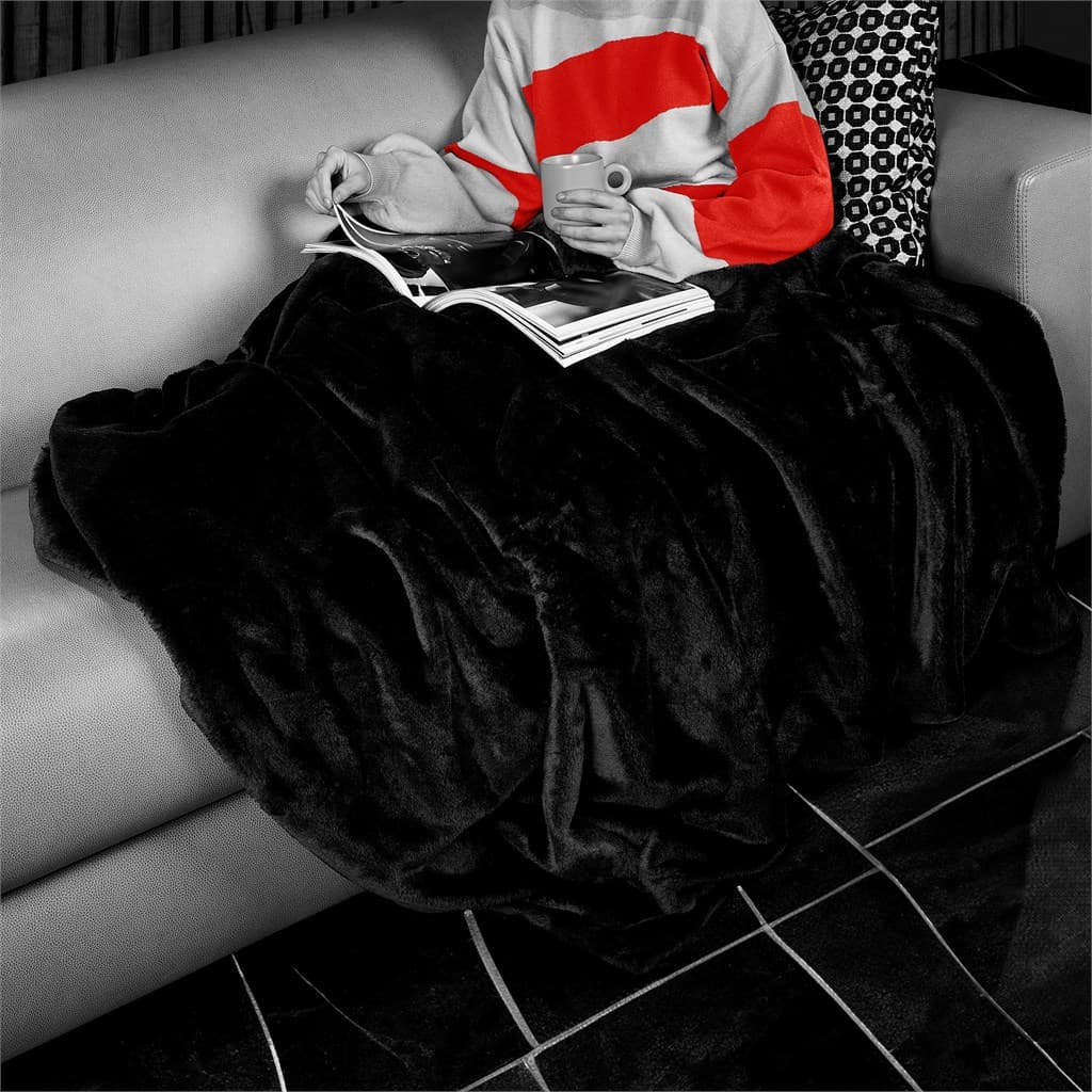 Alex Varga Palazzo Faux Fur Fleece Blanket thumbnail 3