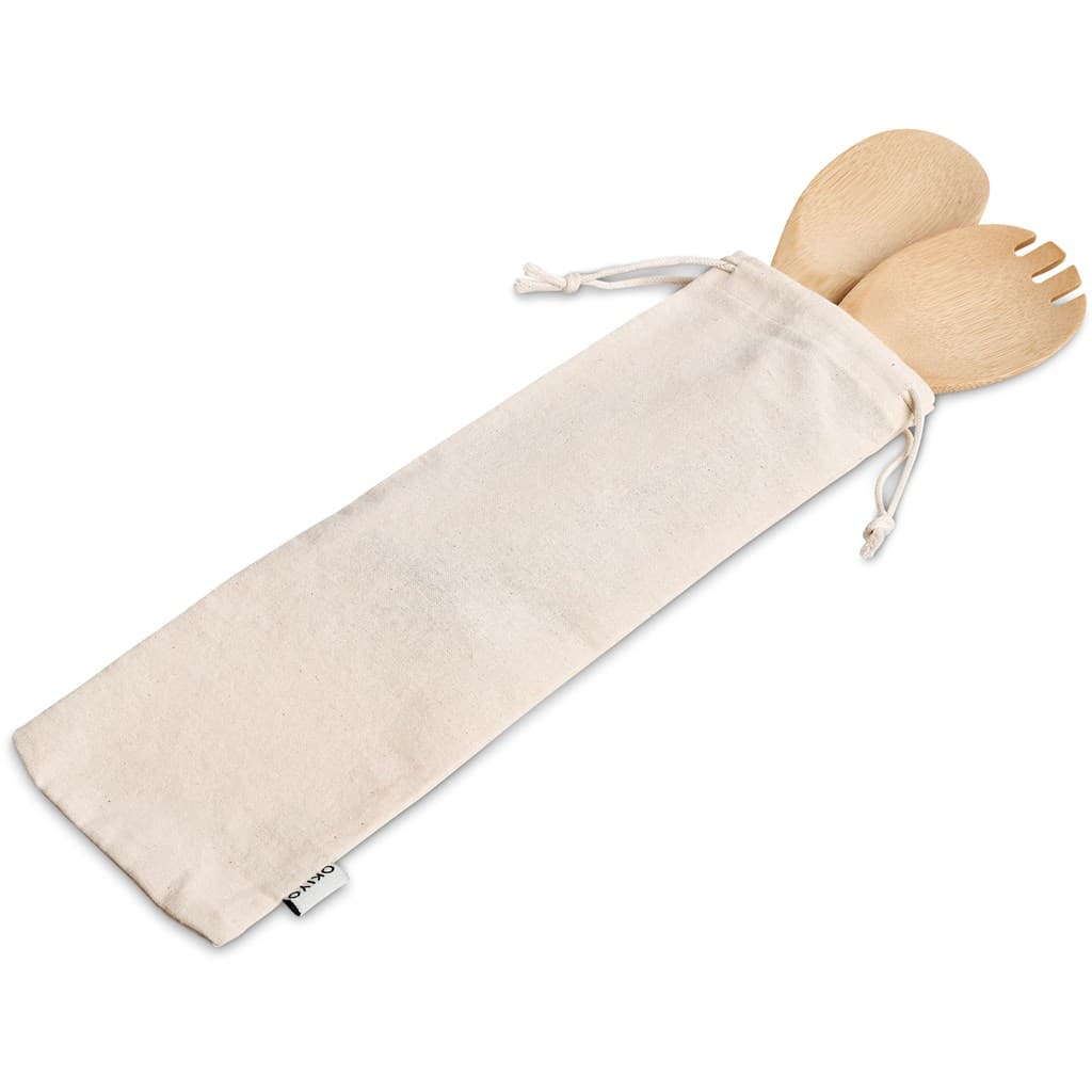 Okiyo Shinsen Bamboo Salad Servers thumbnail 6