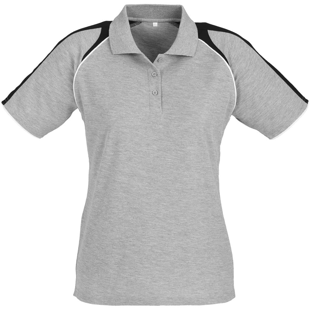 Ladies Triton Golf Shirt – Black Red thumbnail 3