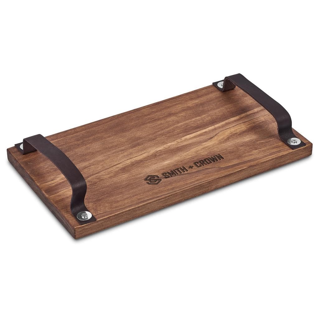 Serendipio Large Farm Style Wooden Tray with Leather Straps thumbnail 5