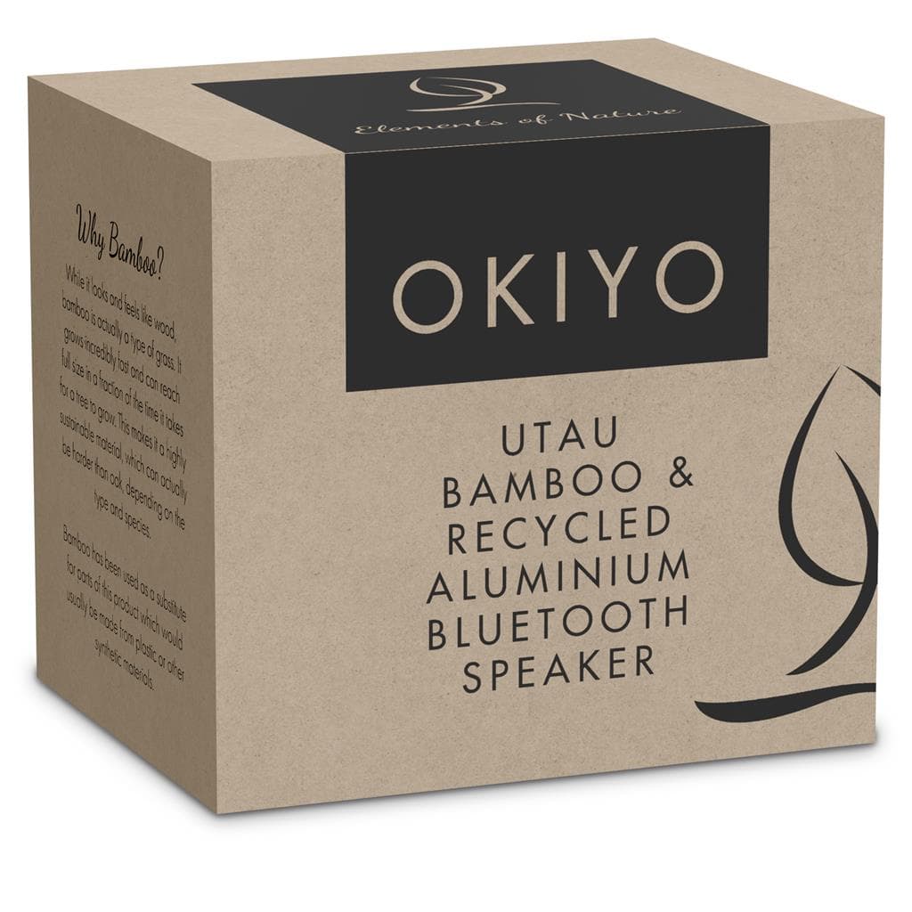 Okiyo Utau Bamboo & Recycled Aluminium Bluetooth Speaker thumbnail 5
