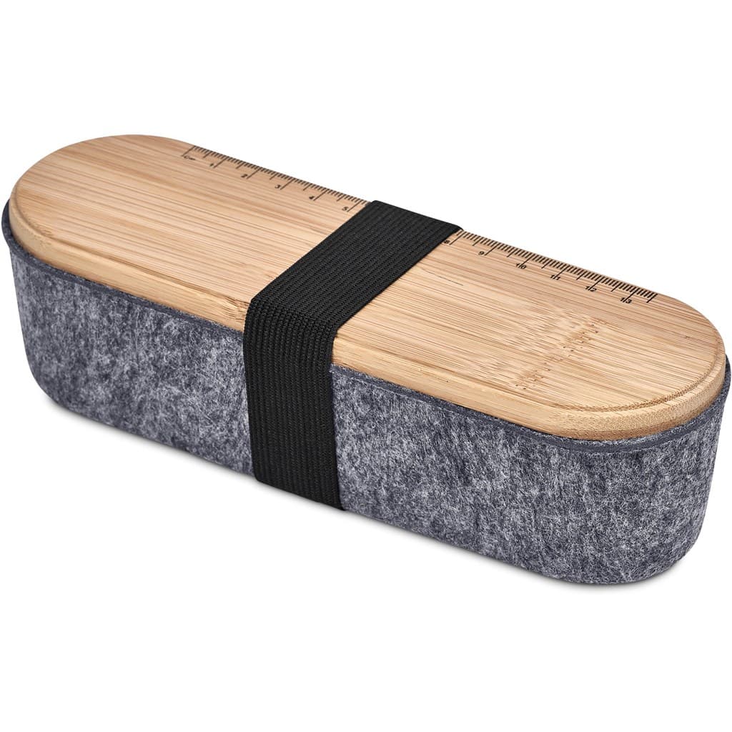 Okiyo Byoga Recycled PET Felt & Bamboo Stationery Case thumbnail 6