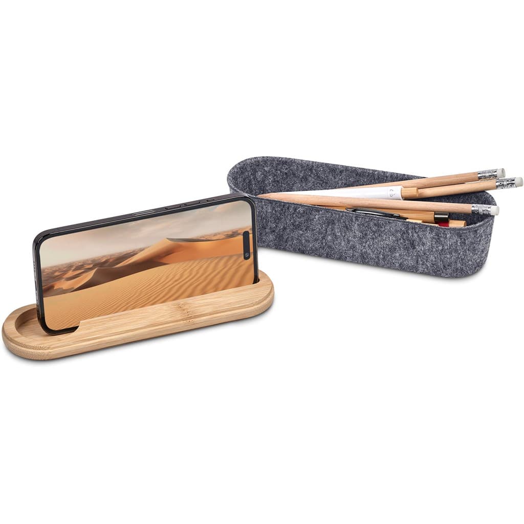 Okiyo Byoga Recycled PET Felt & Bamboo Stationery Case thumbnail 7