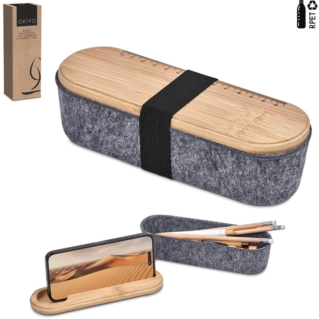 Okiyo Byoga Recycled PET Felt & Bamboo Stationery Case thumbnail 21