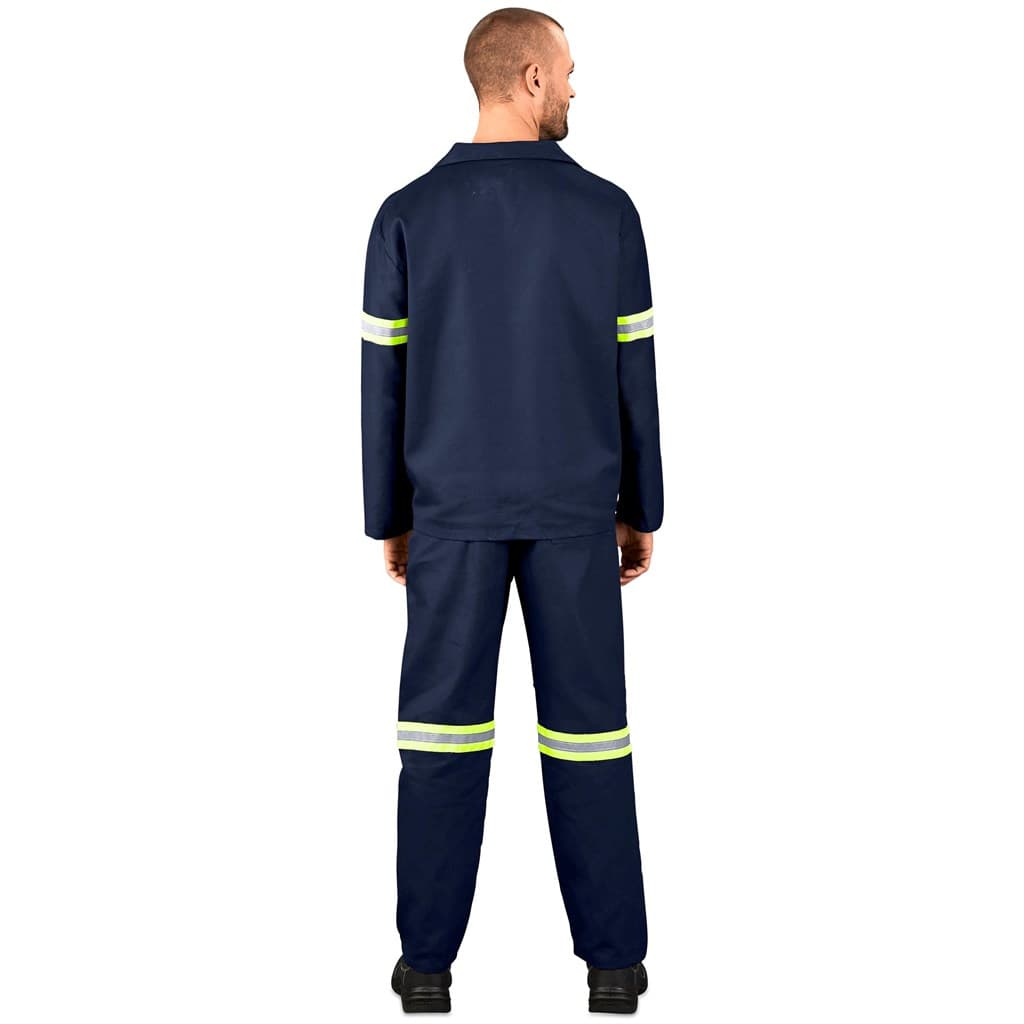Technician 100% Cotton Conti Suit – Reflective Arms & Legs – Yellow Tape thumbnail 4