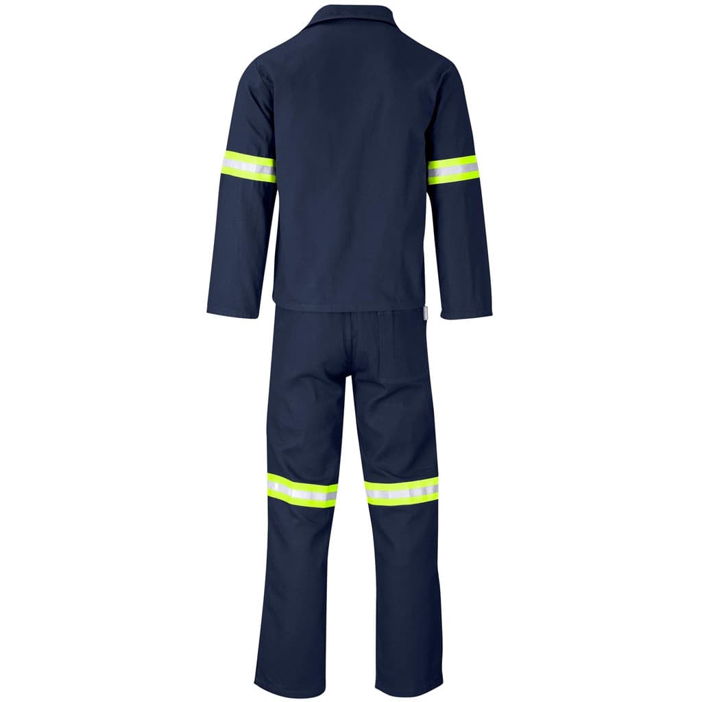 Technician 100% Cotton Conti Suit – Reflective Arms & Legs – Yellow Tape thumbnail 12