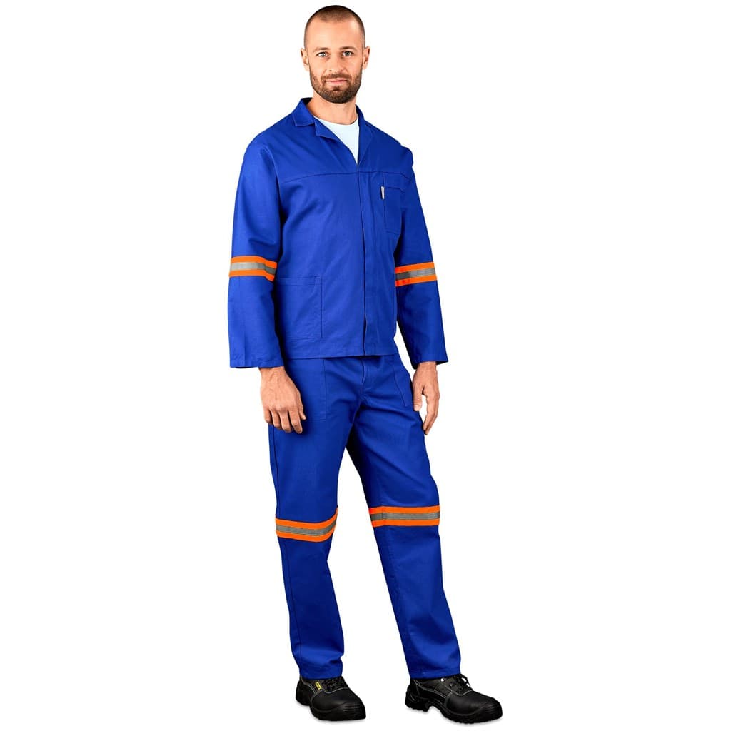 Technician 100% Cotton Conti Suit – Reflective Arms & Legs – Orange Tape thumbnail 3