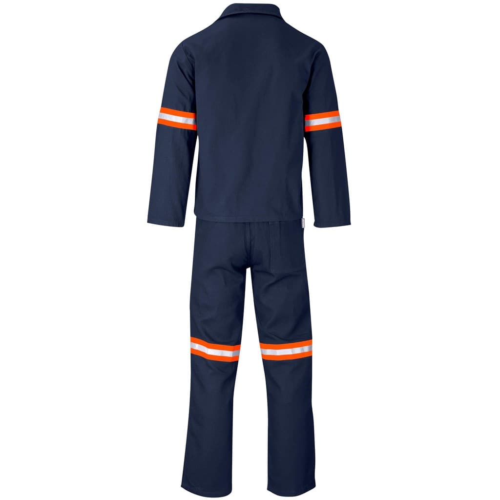 Technician 100% Cotton Conti Suit – Reflective Arms & Legs – Orange Tape thumbnail 9