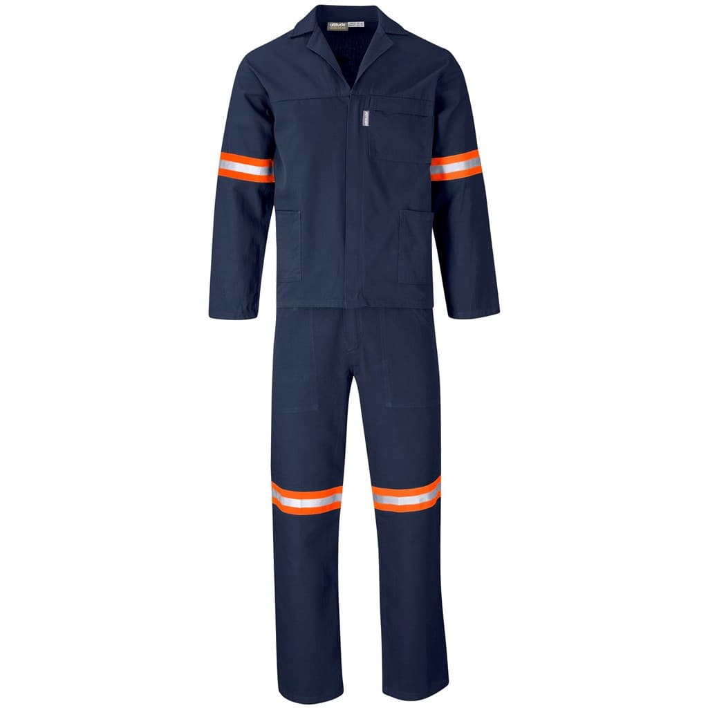 Technician 100% Cotton Conti Suit – Reflective Arms, Legs & Back – Orange Tape thumbnail 8