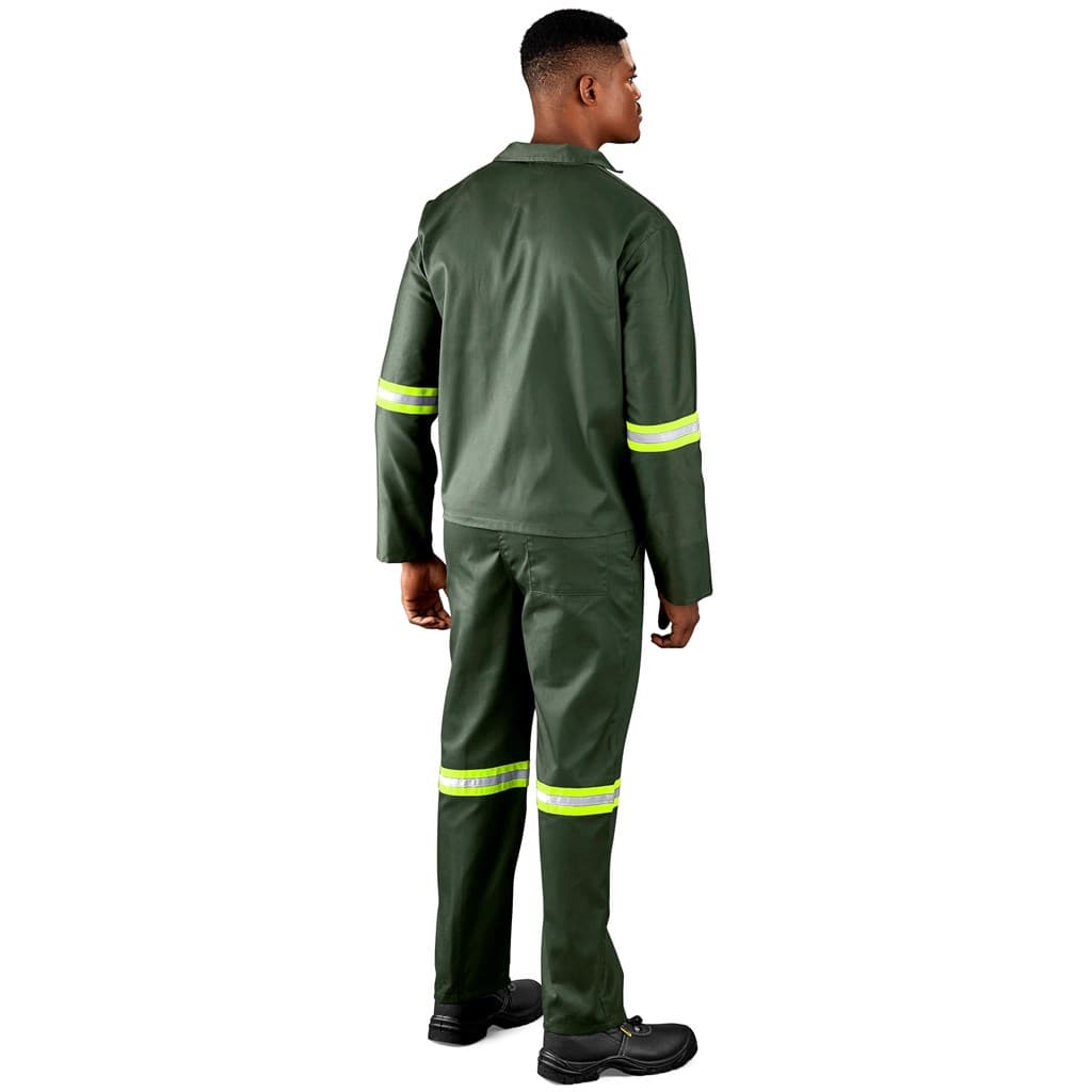 Acid Resistant Polycotton Conti Suit – Reflective Arm & Legs – Yellow Tape thumbnail 4