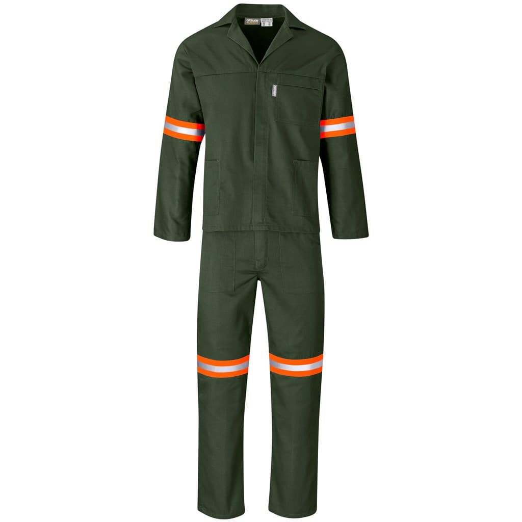 Acid Resistant Polycotton Conti Suit – Reflective Arm, Legs & Back – Orange Tape thumbnail 3