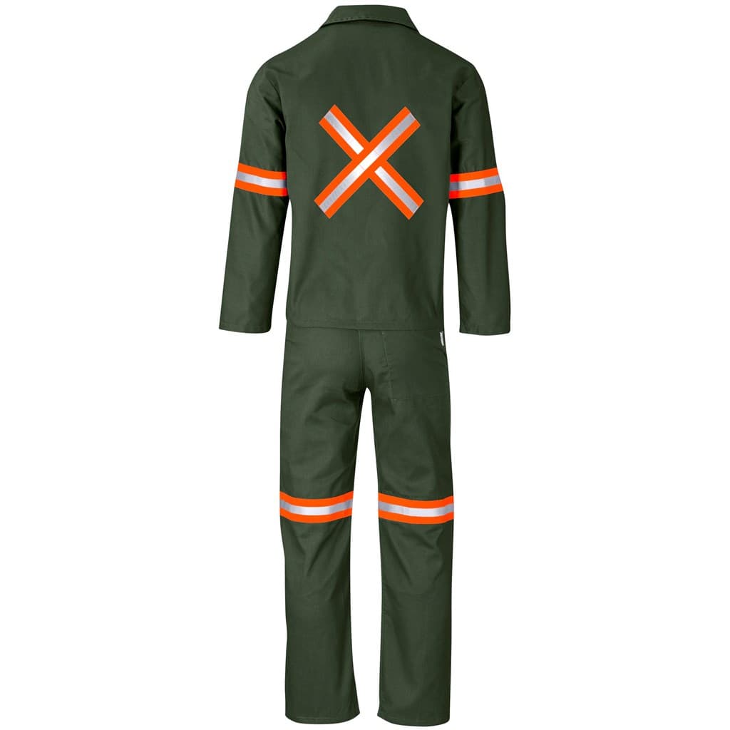 Acid Resistant Polycotton Conti Suit – Reflective Arm, Legs & Back – Orange Tape thumbnail 4