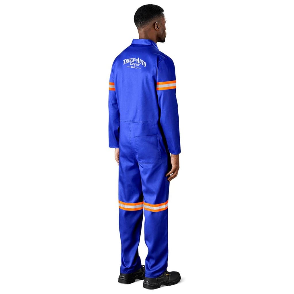 Safety Polycotton Boiler Suit – Reflective Arms & Legs – Orange Tape thumbnail 5