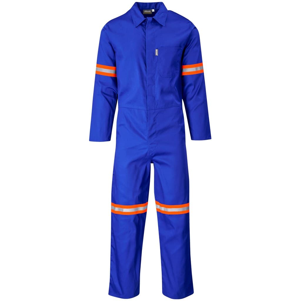 Safety Polycotton Boiler Suit – Reflective Arms Legs & Back – Orange Tape thumbnail 7