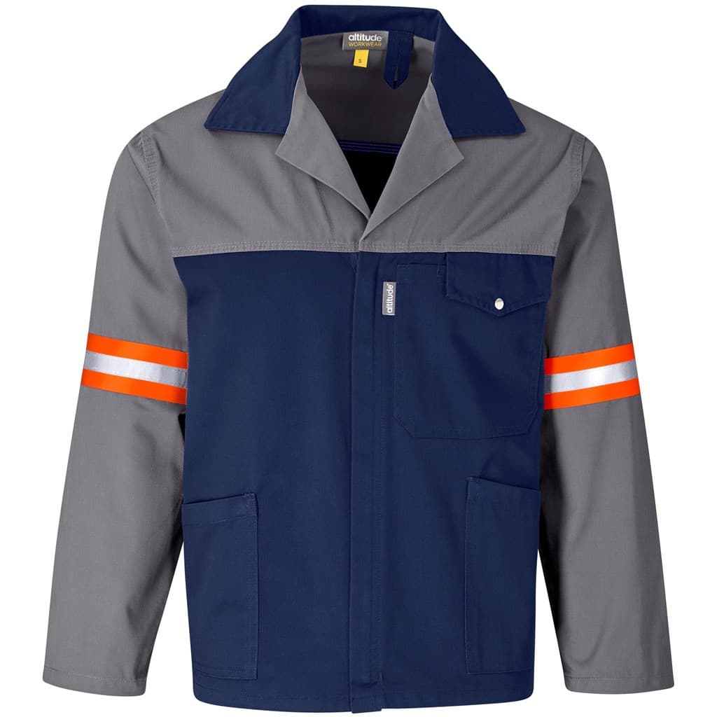 Site Premium Two-Tone Polycotton Jacket – Reflective Arms – Orange Tape thumbnail 9