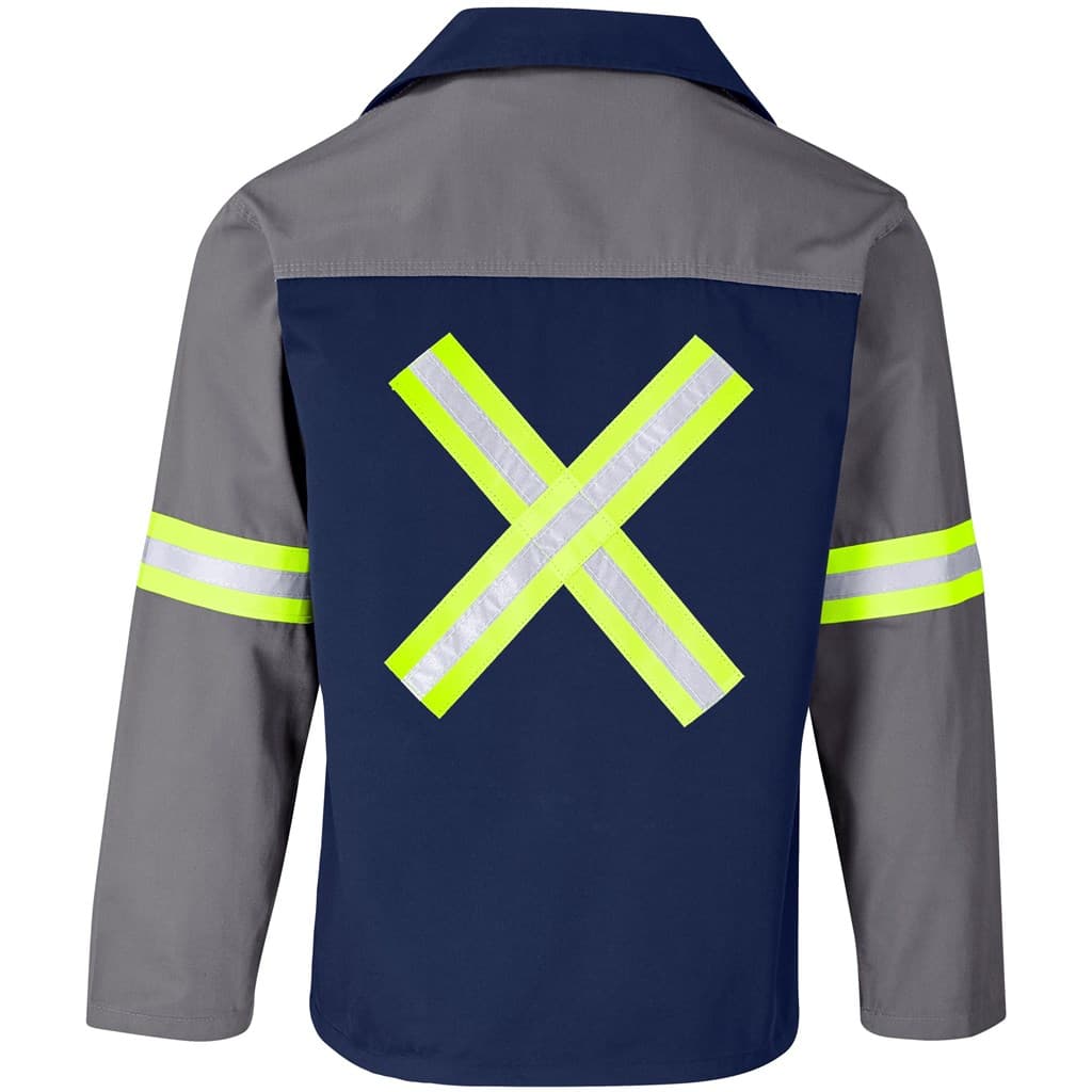 Site Premium Two-Tone Polycotton Jacket – Reflective Arms & Back – Yellow Tape thumbnail 12