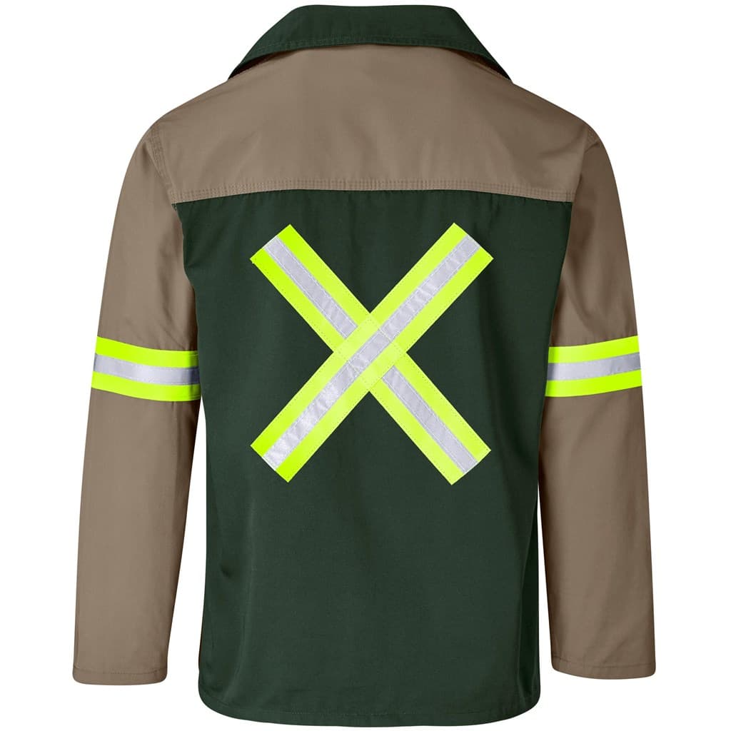 Site Premium Two-Tone Polycotton Jacket – Reflective Arms & Back – Yellow Tape thumbnail 15