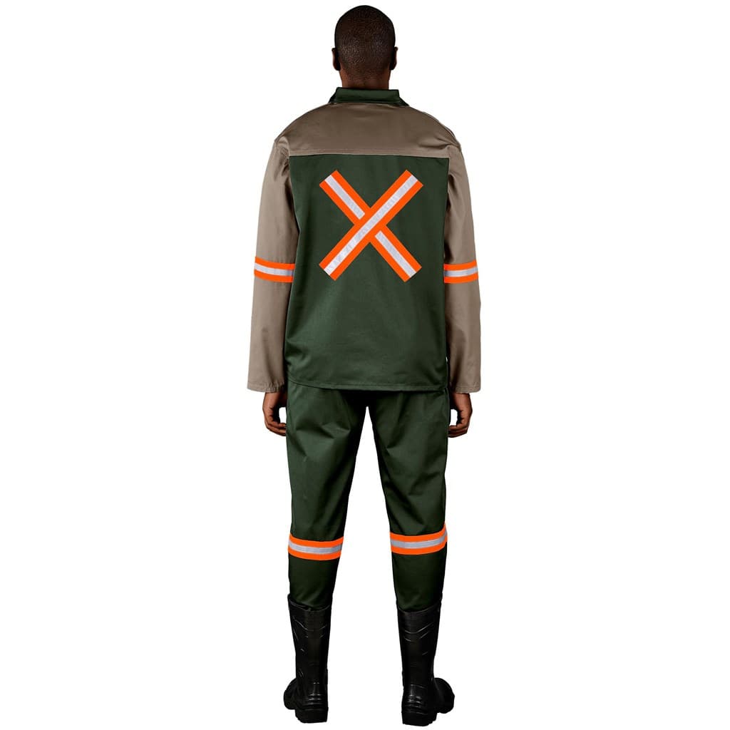 Site Premium Two-Tone Polycotton Jacket – Reflective Arms & Back – Orange Tape