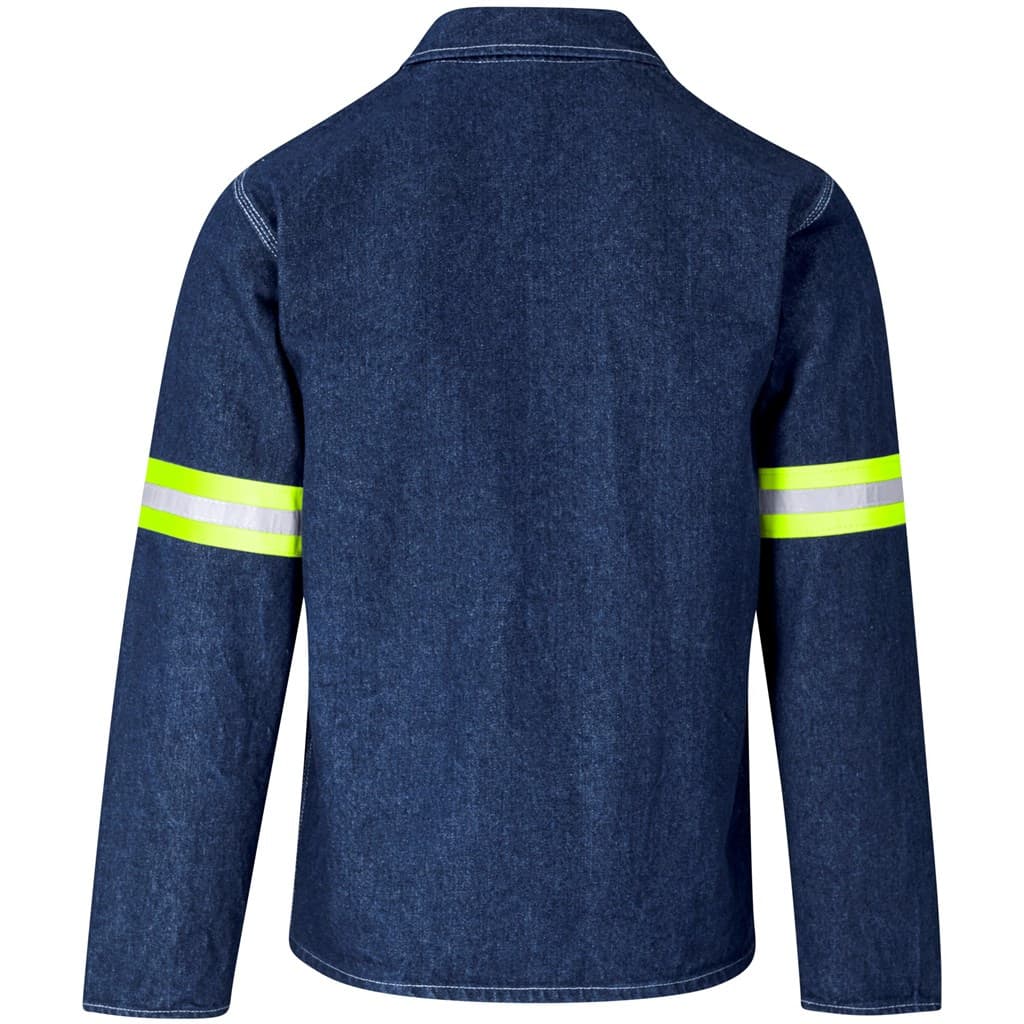 Cast Premium 100% Cotton Denim Jacket – Reflective Arms – Yellow Tape thumbnail 13