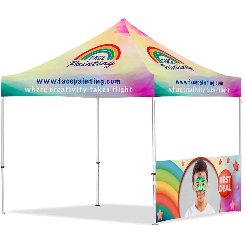Coated Steel Sublimated Gazebo 3m x 3m – 1 Half-Wall Skin thumbnail 7