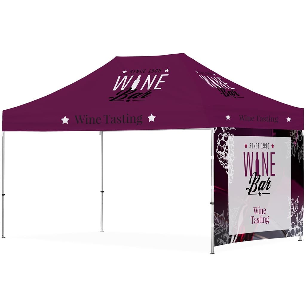 Ovation Sublimated Gazebo 4.5m X 3m – 1 Short Full-Wall Skin