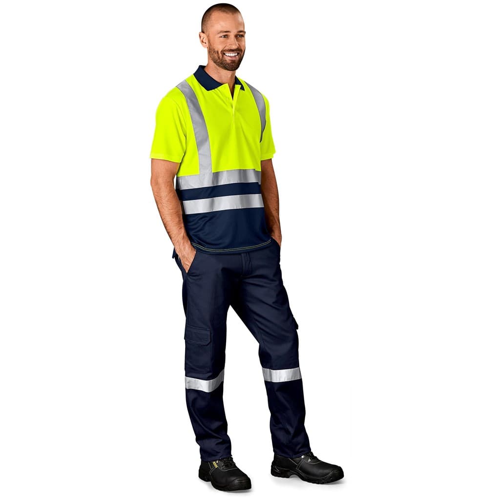 Surveyor Two-Tone Hi-Viz Reflective Golf Shirt thumbnail 3