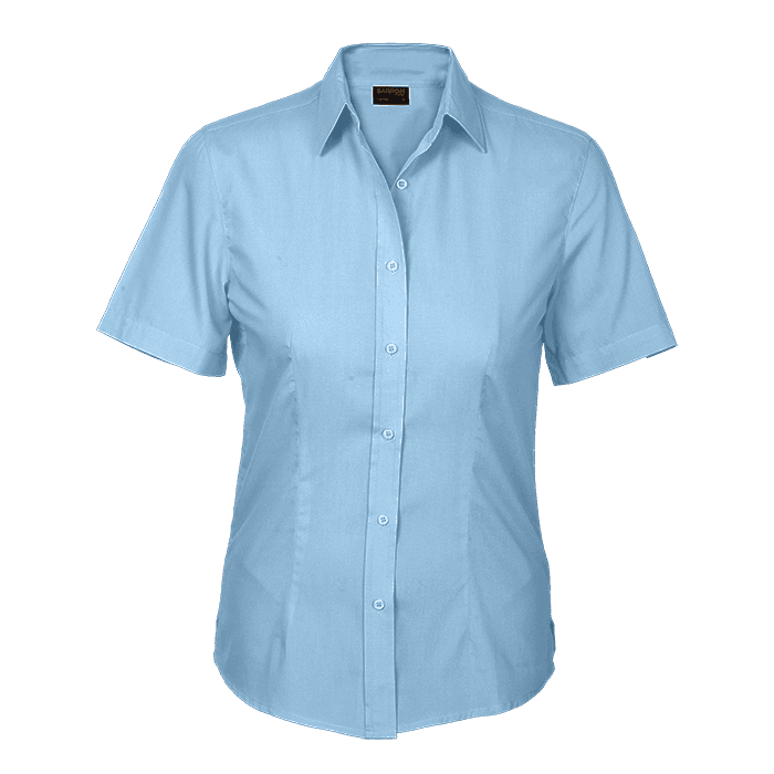 Basic Poly Cotton Blouse Short Sleeve Ladies thumbnail 4