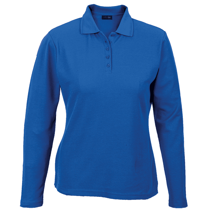 175g Pique Knit Long Sleeve Golfer Ladies thumbnail 4