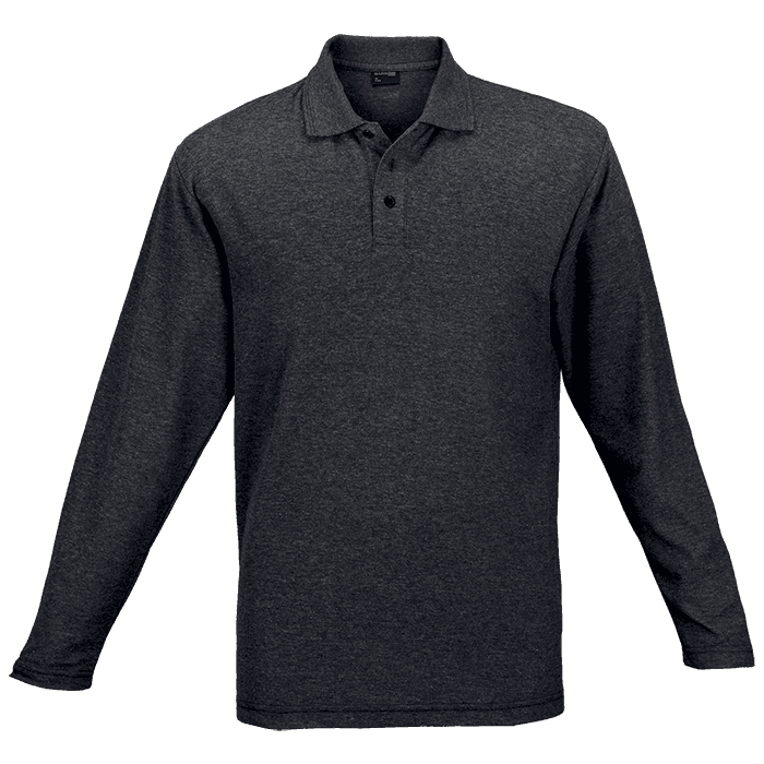 175g Pique Knit Long Sleeve Golfer Mens thumbnail 6