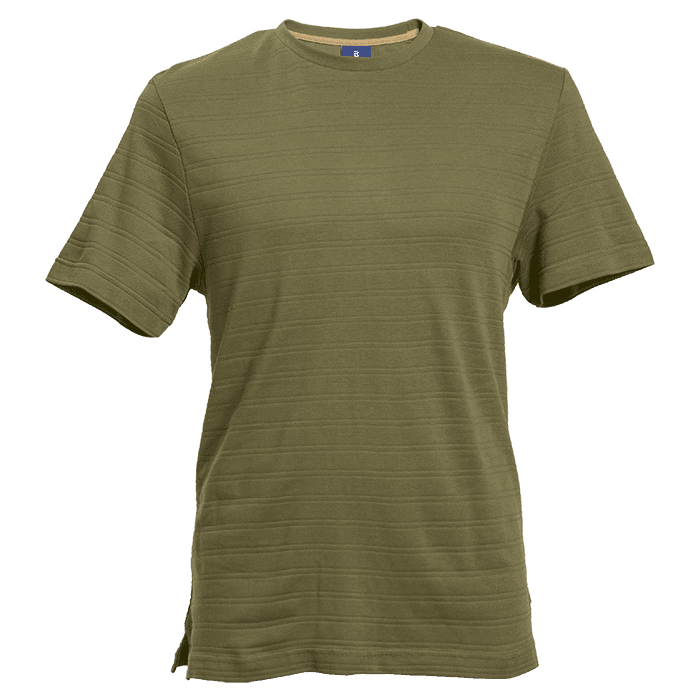 170g Pique Knit Jacquard Stripe T-Shirt thumbnail 2