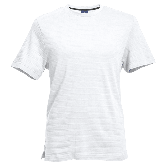 170g Pique Knit Jacquard Stripe T-Shirt thumbnail 4