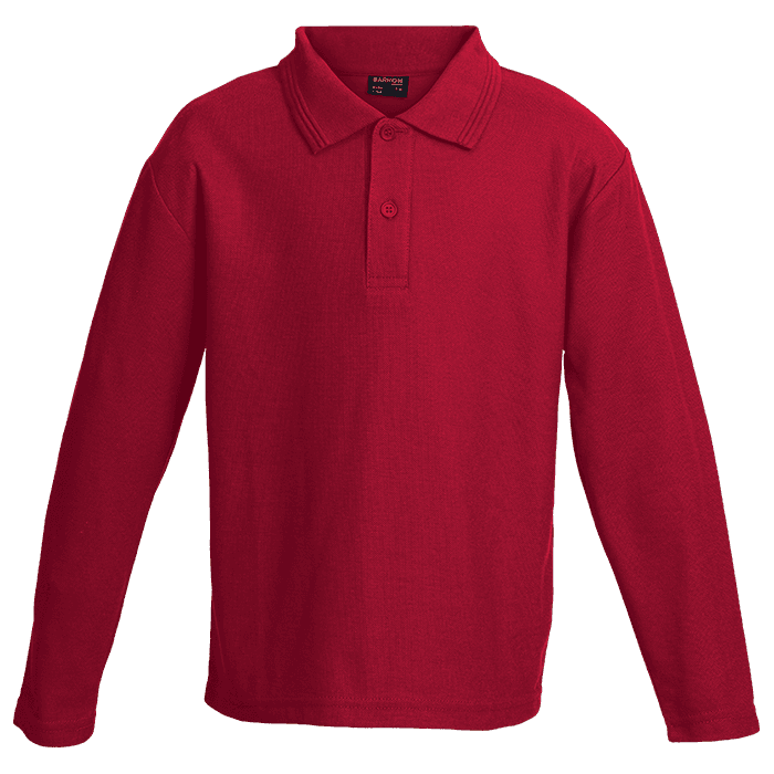 175g Pique Knit Long Sleeve Golfer Kiddies thumbnail 4