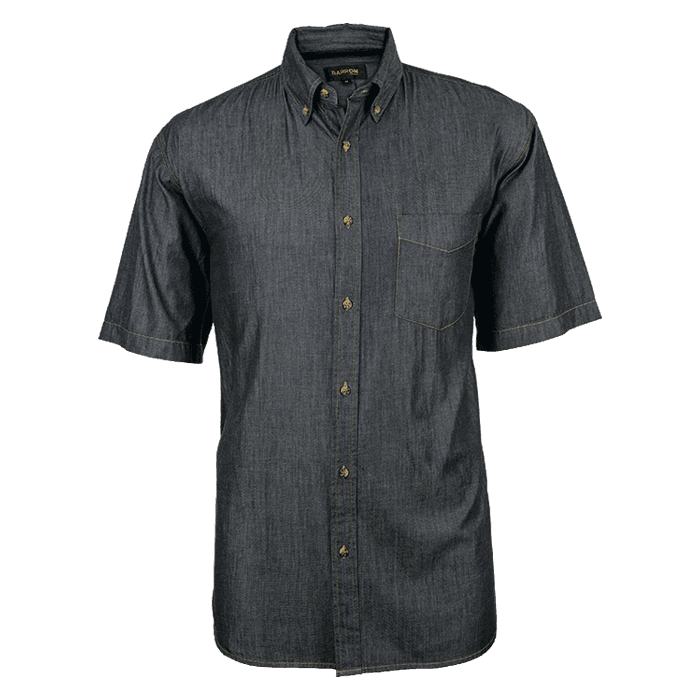 Denver Denim Shirt Short Sleeve Mens thumbnail 2