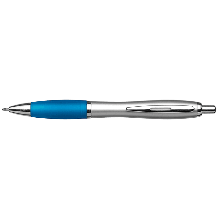 Silver Barrel Curved Design Ballpoint Pen thumbnail 7