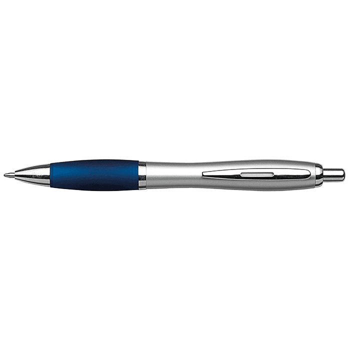 Silver Barrel Curved Design Ballpoint Pen thumbnail 12