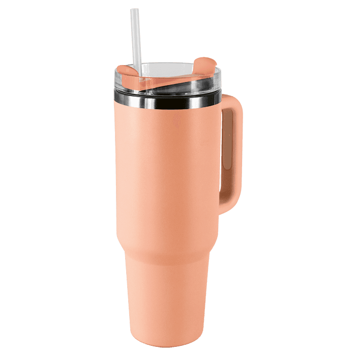 1.2L Double Walled Travel Mug with Straw thumbnail 3