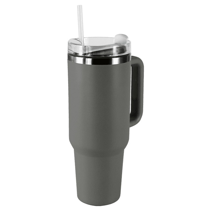 1.2L Double Walled Travel Mug with Straw thumbnail 4