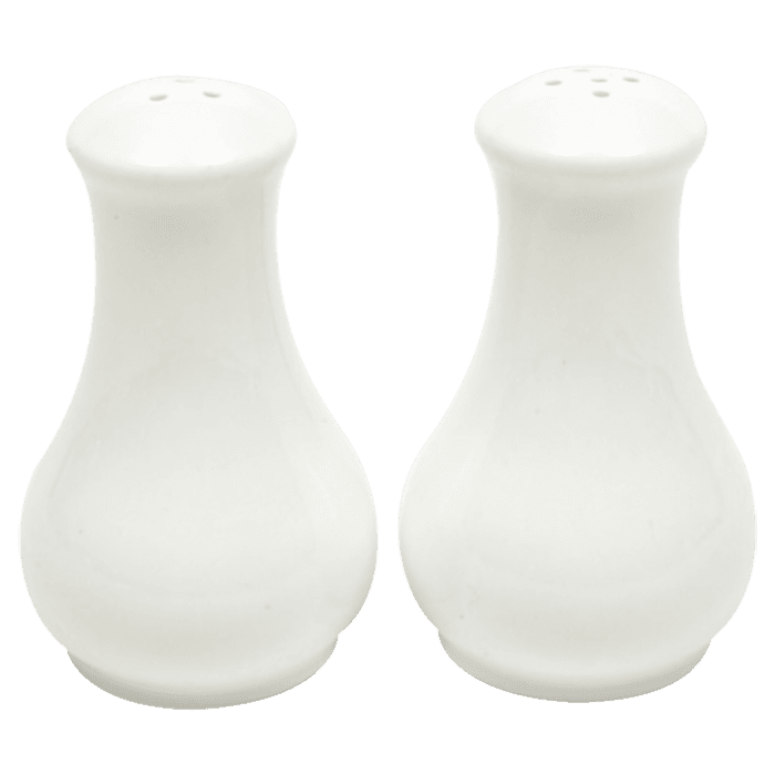 White Basics Fluted Salt & Pepper