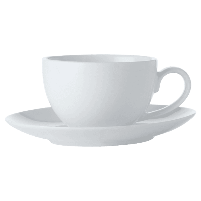 White Basics Coupe Demi Cup and Saucer 100ml