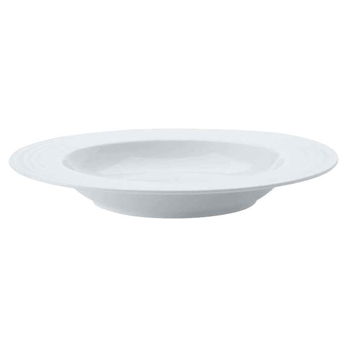 White Basics Diamonds Rim Soup Bowl