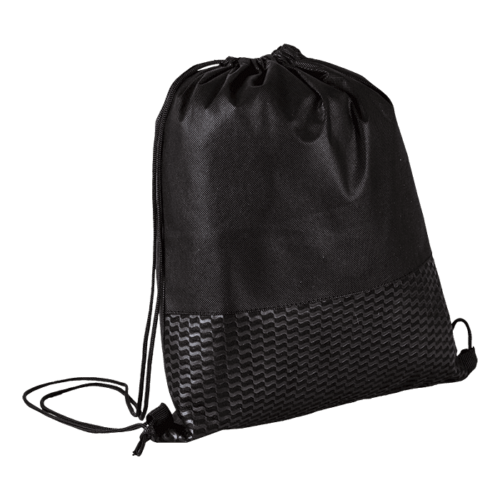 Wave Design Drawstring Bag Non-Woven