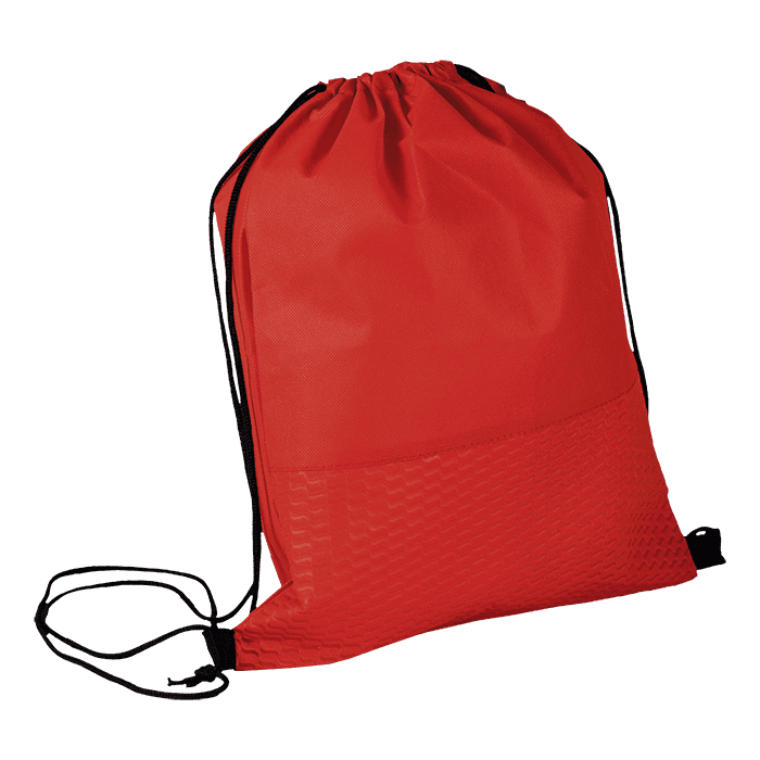 Wave Design Drawstring Bag Non-Woven thumbnail 2