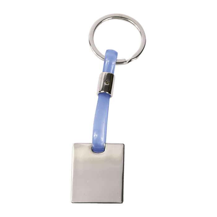 Shiny Nickel Keychain with Translucent Strap thumbnail 2