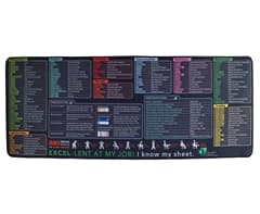 Excel Cheat Sheet Desk Mat / Mousepad XL