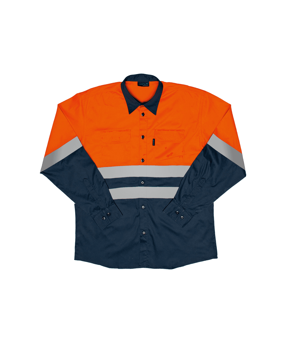 Hi-Vis Two Tone Long Sleeve Work Shirt thumbnail 3