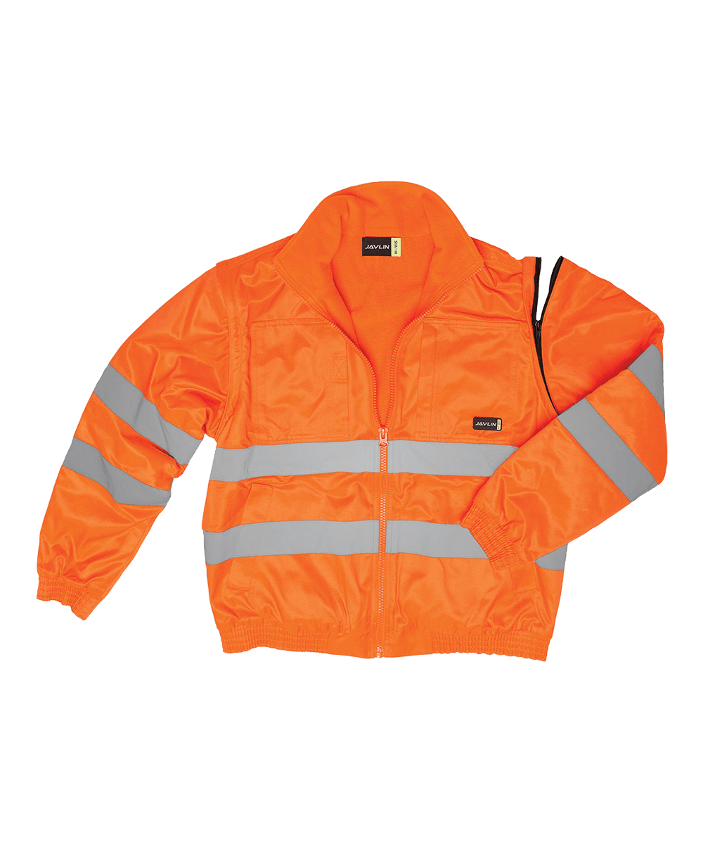 Hi-Vis Fleece Lined Bomber Jacket thumbnail 2